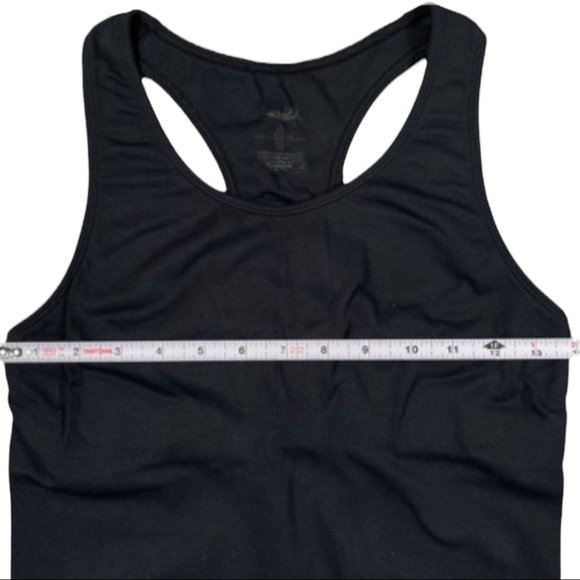 4/$32 Avia black athletic tank top built in bra thick material see measurements - Picture 7 of 8